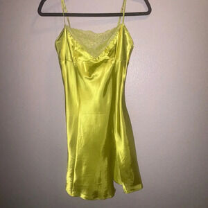 Lime Green Slip Dress S